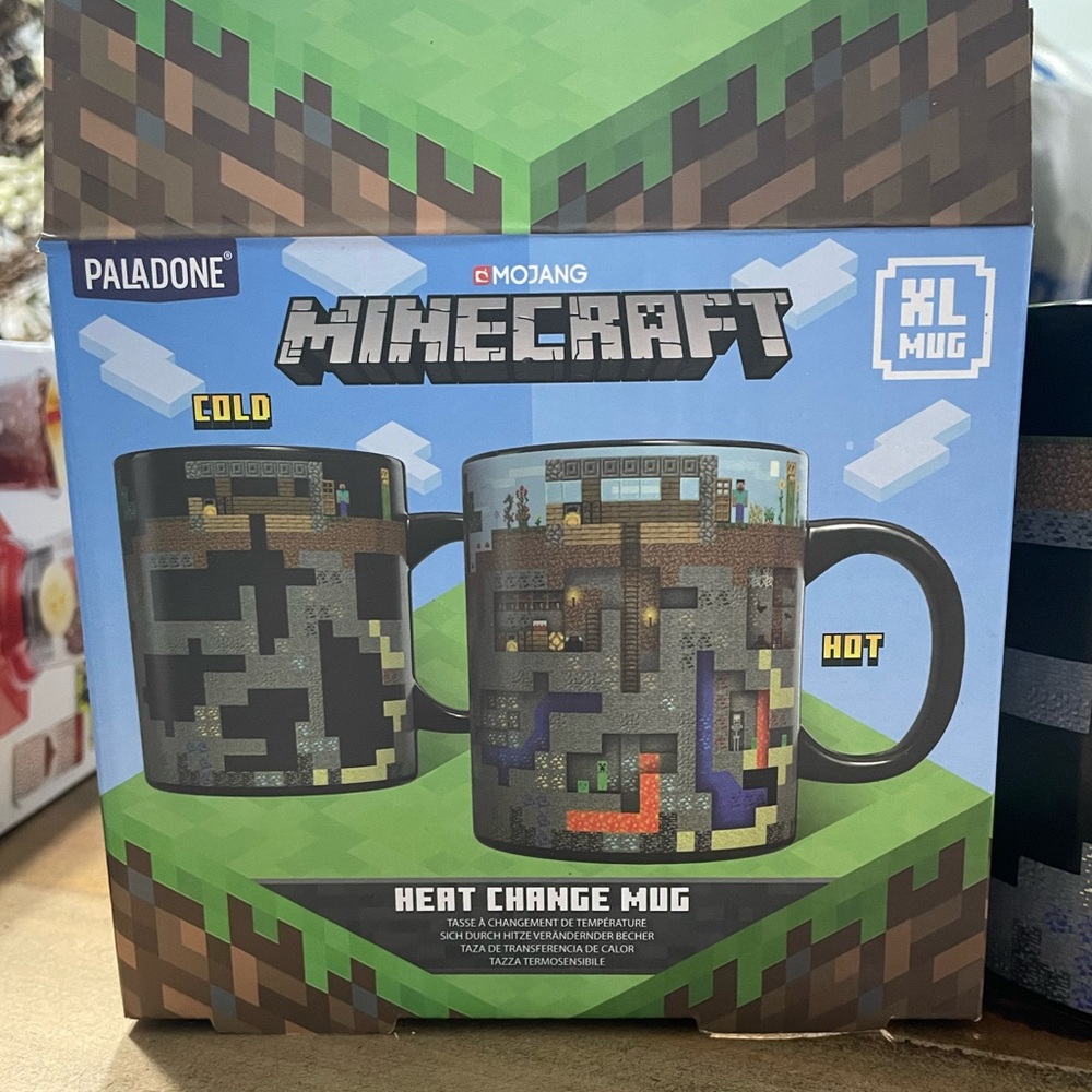 MINECRAFT Color Heat Change Coffee Tea XL Mug Cup Hot Cold Paladone Mojang